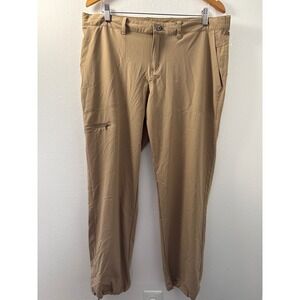 Patagonia Women's Work Wear Pants Size 14 Tan Stretchy Hiking Trail Outdoor